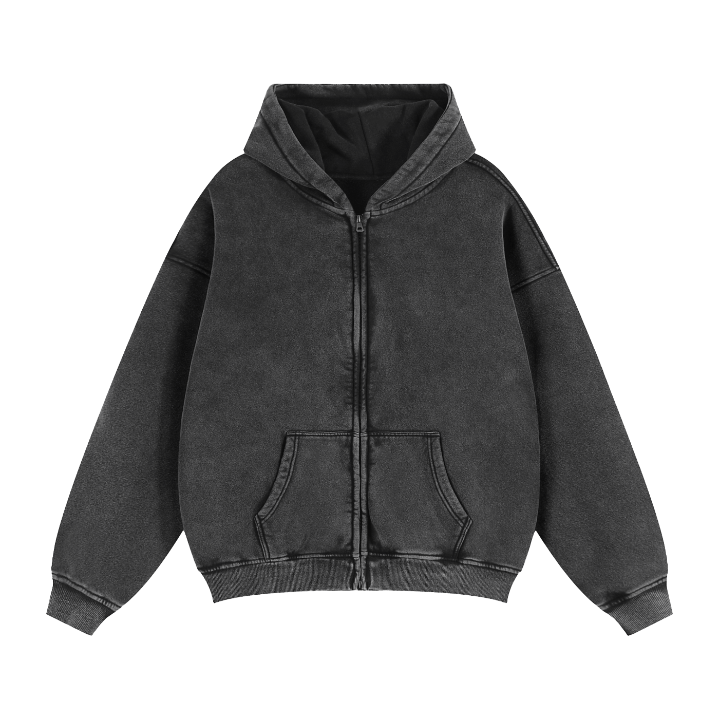"SiriusChosen" Zip-Through Boxy Fleece Hoodie