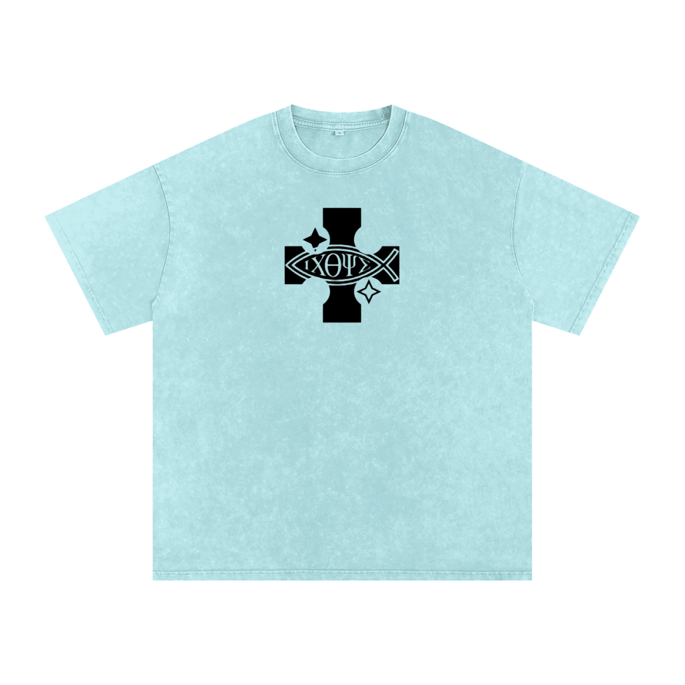 Snow Washed Oversized Cotton T-Shirt