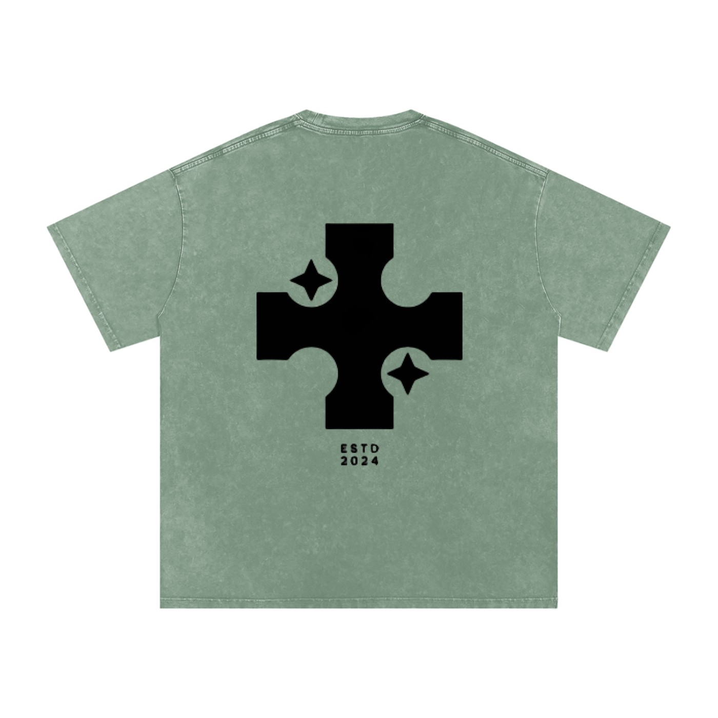 Snow Washed Oversized Cotton T-Shirt