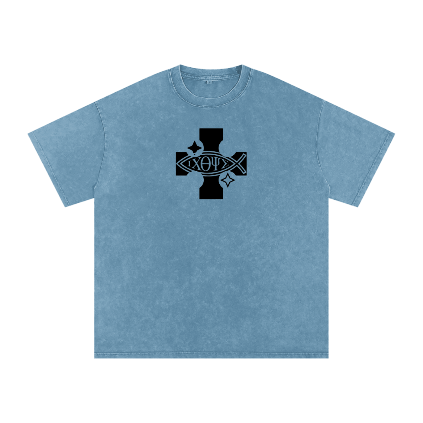 Snow Washed Oversized Cotton T-Shirt