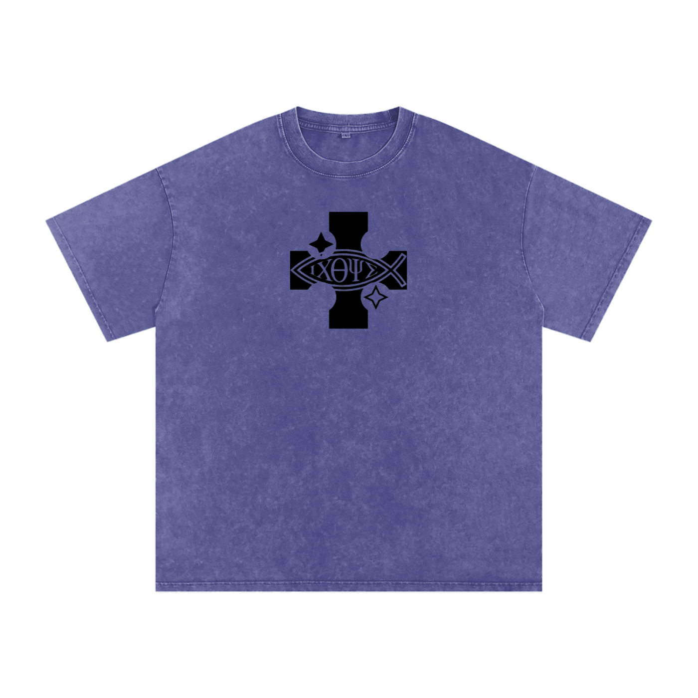 Snow Washed Oversized Cotton T-Shirt