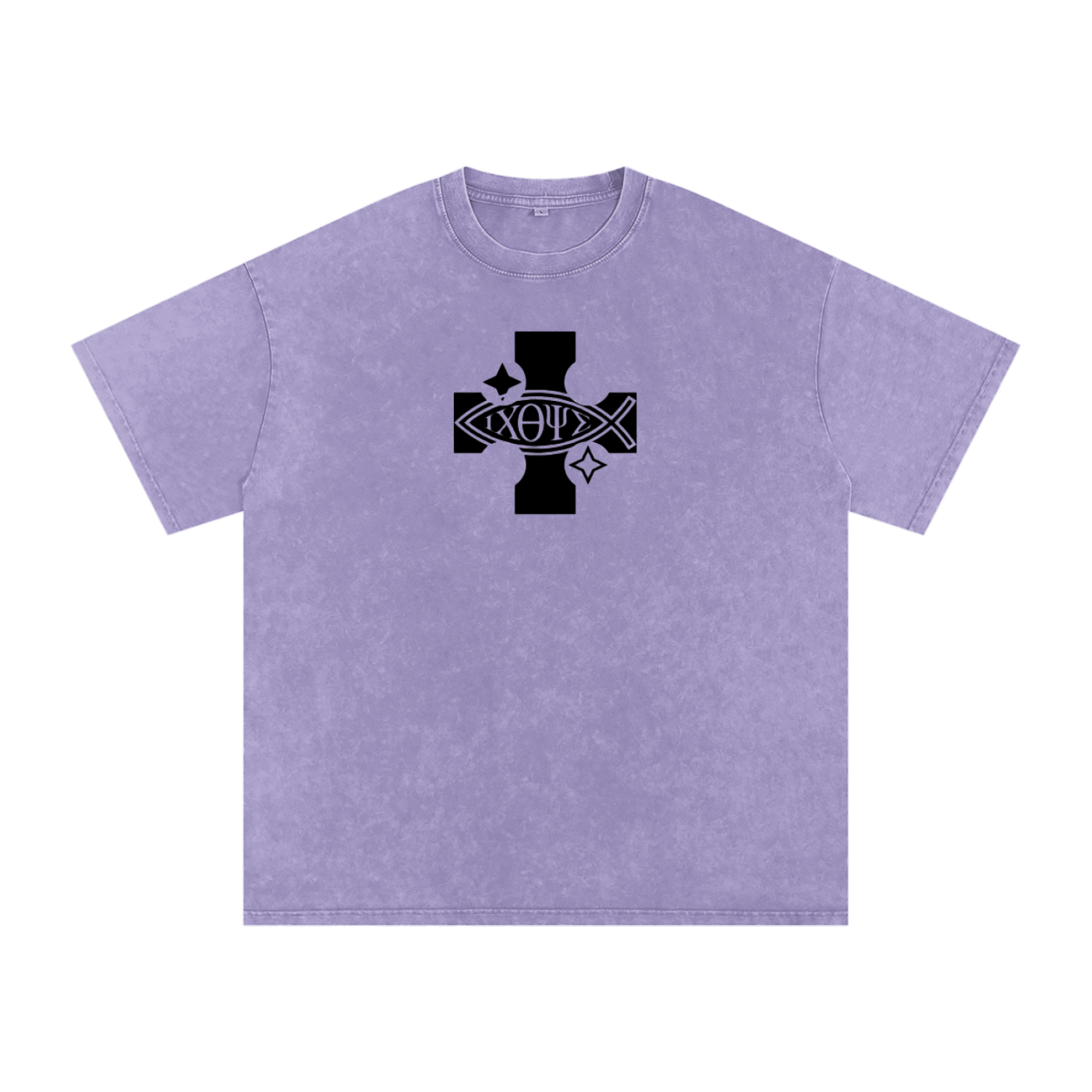 Snow Washed Oversized Cotton T-Shirt