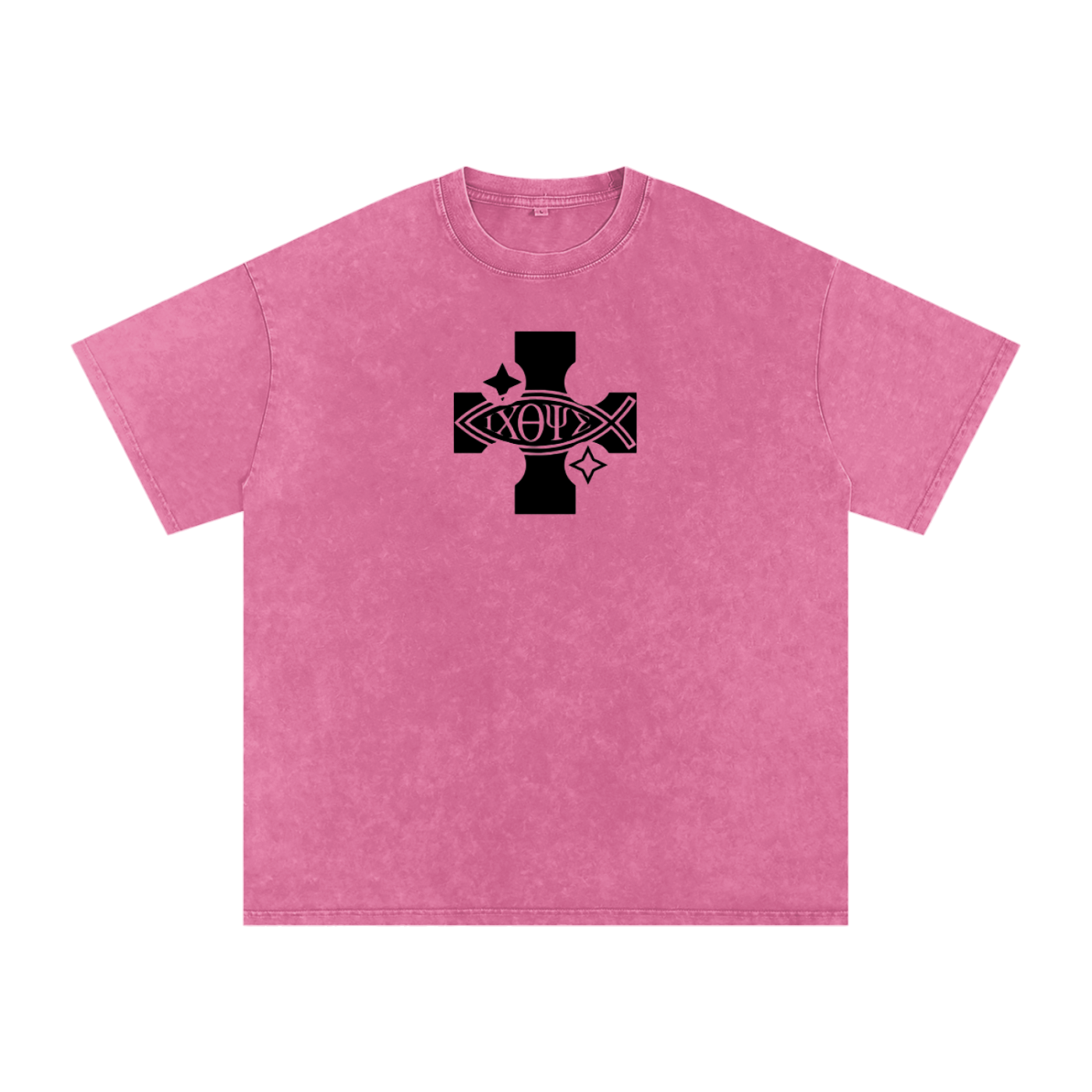 Snow Washed Oversized Cotton T-Shirt