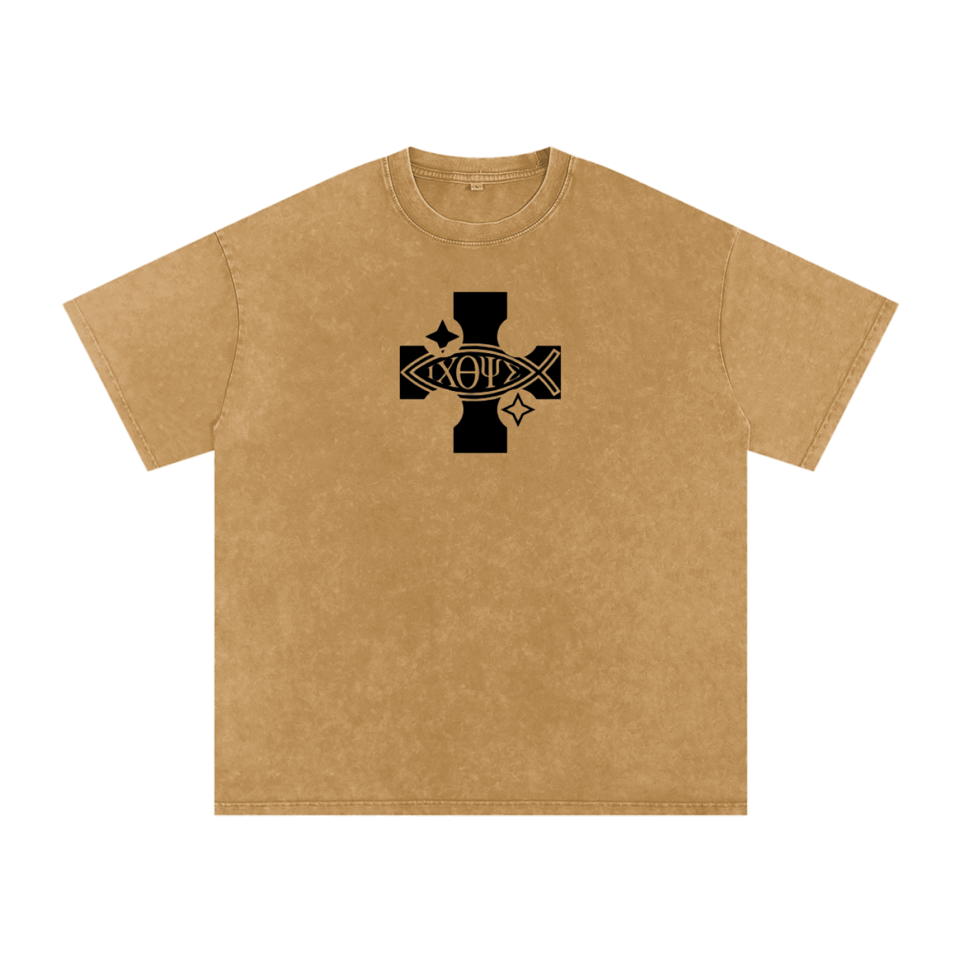 Snow Washed Oversized Cotton T-Shirt