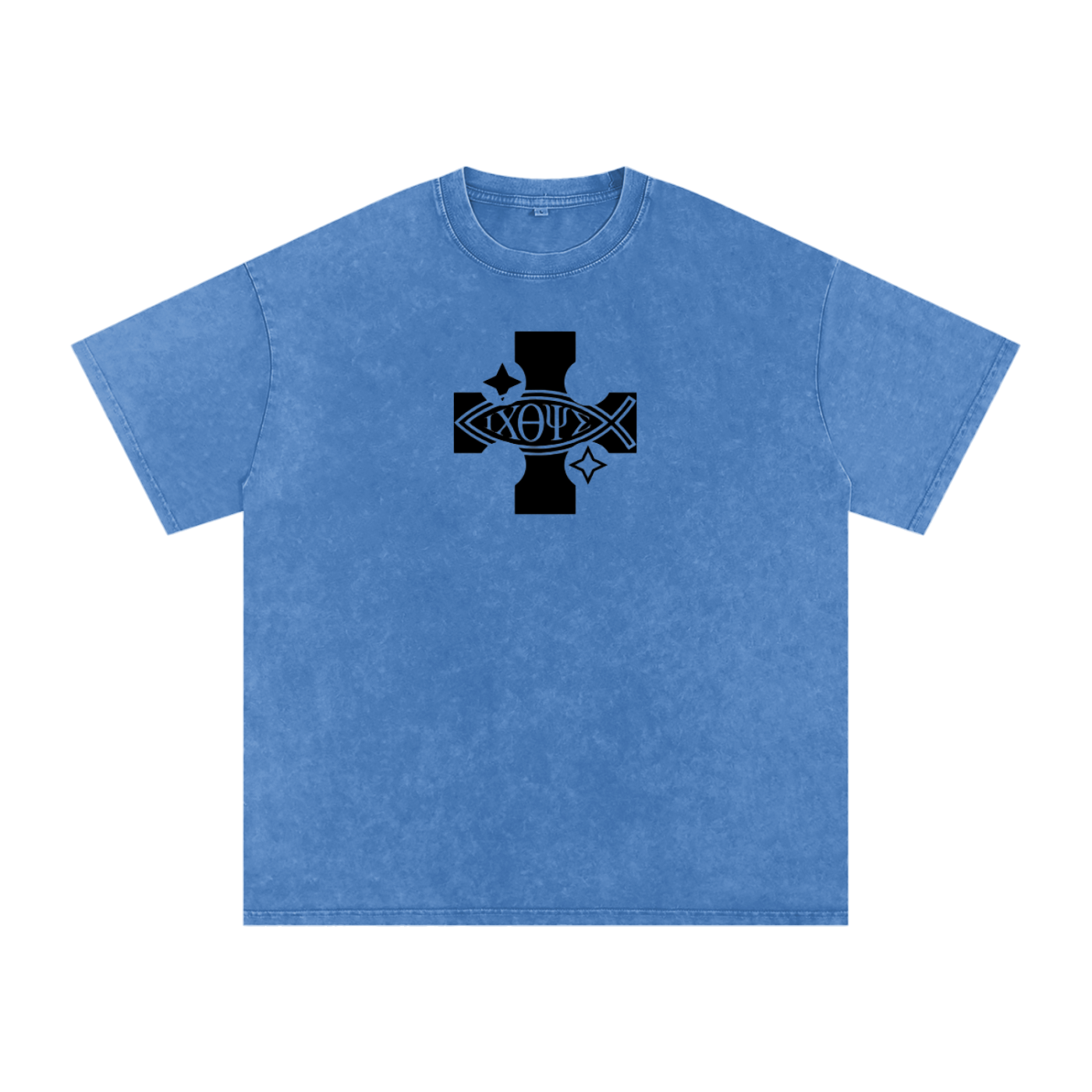 Snow Washed Oversized Cotton T-Shirt