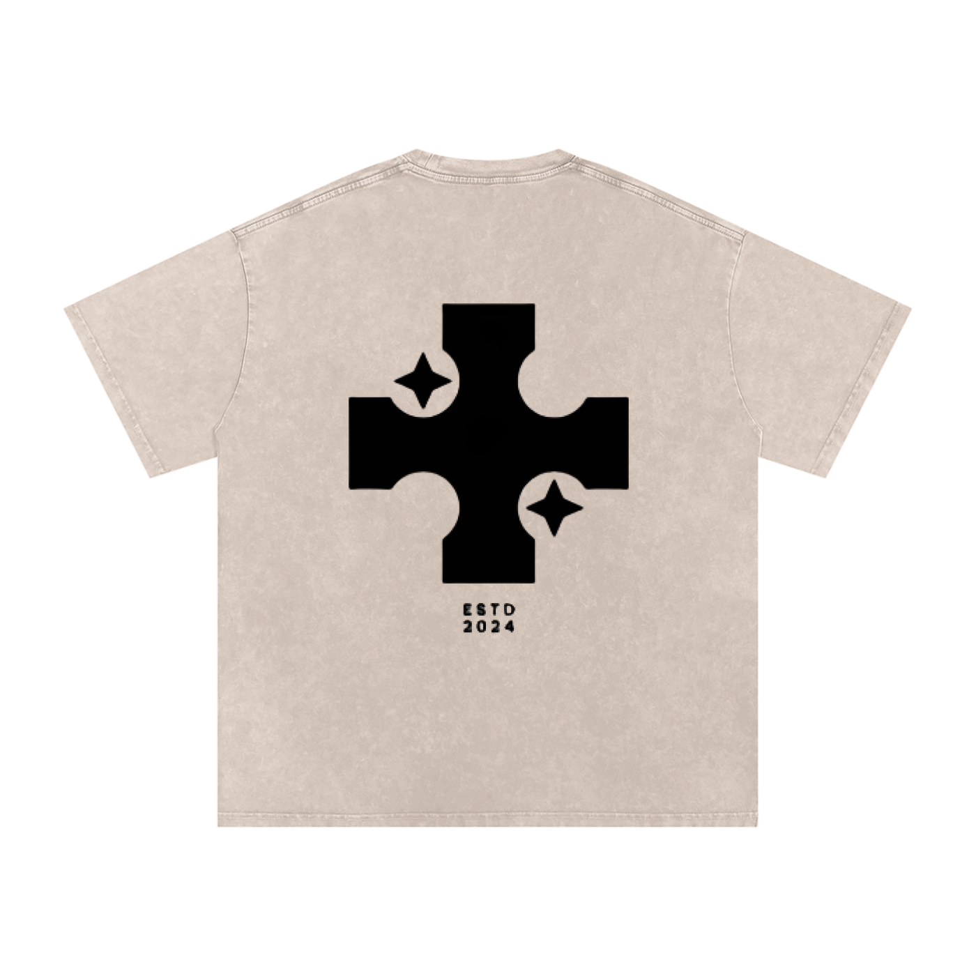 Snow Washed Oversized Cotton T-Shirt